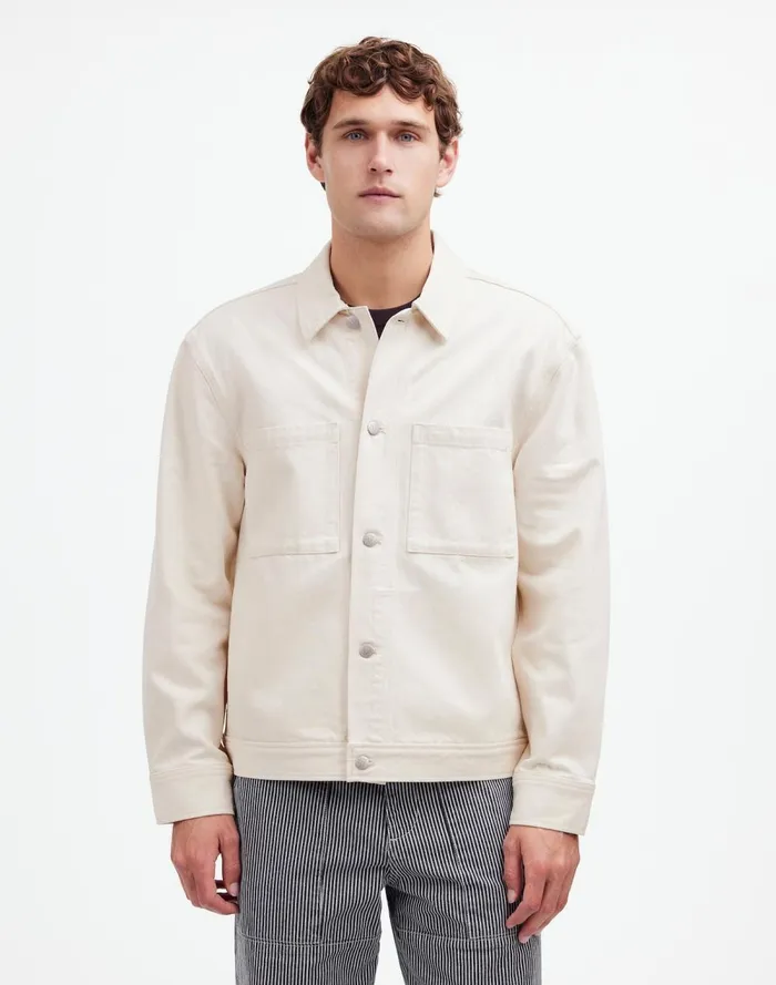 Men Shirts Madewell Denim ShirtJacket In Ecru Ecru Wash