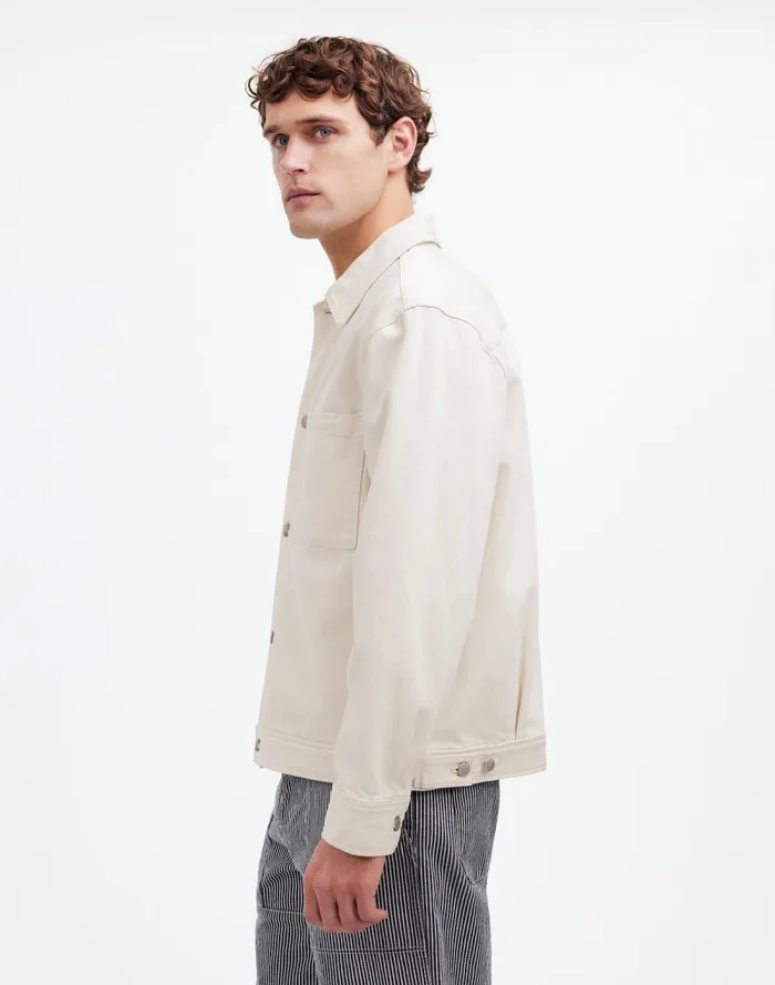 Men Shirts Madewell Denim ShirtJacket In Ecru Ecru Wash