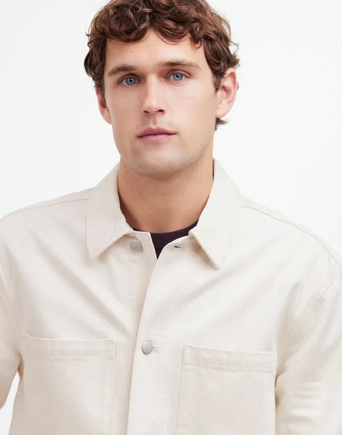 Men Shirts Madewell Denim ShirtJacket In Ecru Ecru Wash