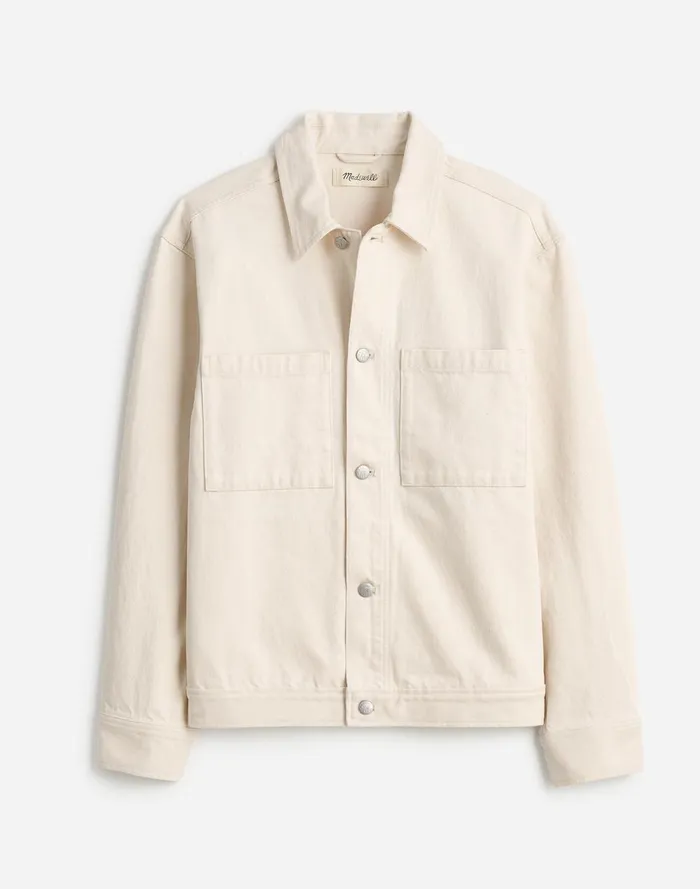 Men Shirts Madewell Denim ShirtJacket In Ecru Ecru Wash