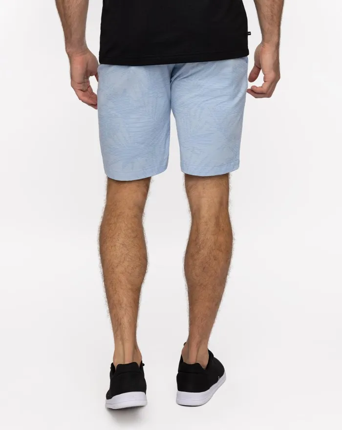 Men Shorts TravisMathew STREET ART SHORT 9IN Heather Bel Air Blue