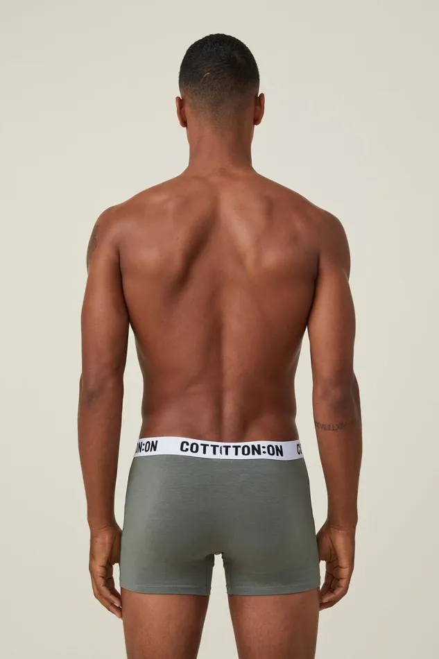 Men Socks and Underwear Cotton On Organic Cotton Trunks Cool Avocadowhiteblack