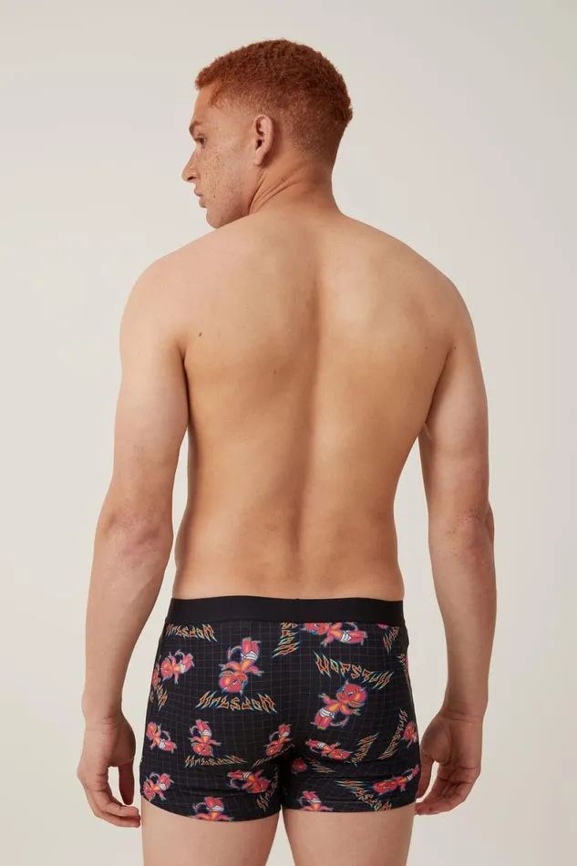 Men Socks and Underwear Cotton On Special Edition Trunks Lcn Uni Blackhot Stuff Chrome