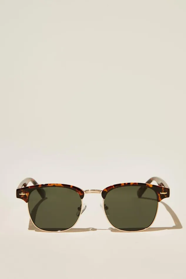 Men Sunglasses Cotton On Leopold Polarized Sunglasses Tortgoldgreen