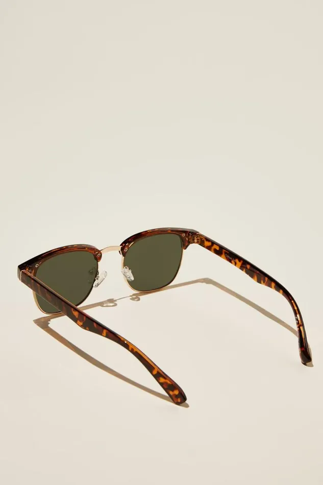 Men Sunglasses Cotton On Leopold Polarized Sunglasses Tortgoldgreen