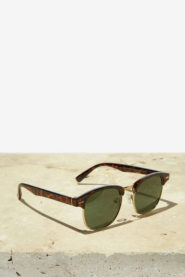 Men Sunglasses Cotton On Leopold Polarized Sunglasses Tortgoldgreen