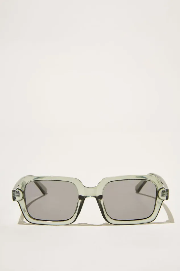 Men Sunglasses Cotton On The Cruiser Sunglasses Sage Crystalgrey