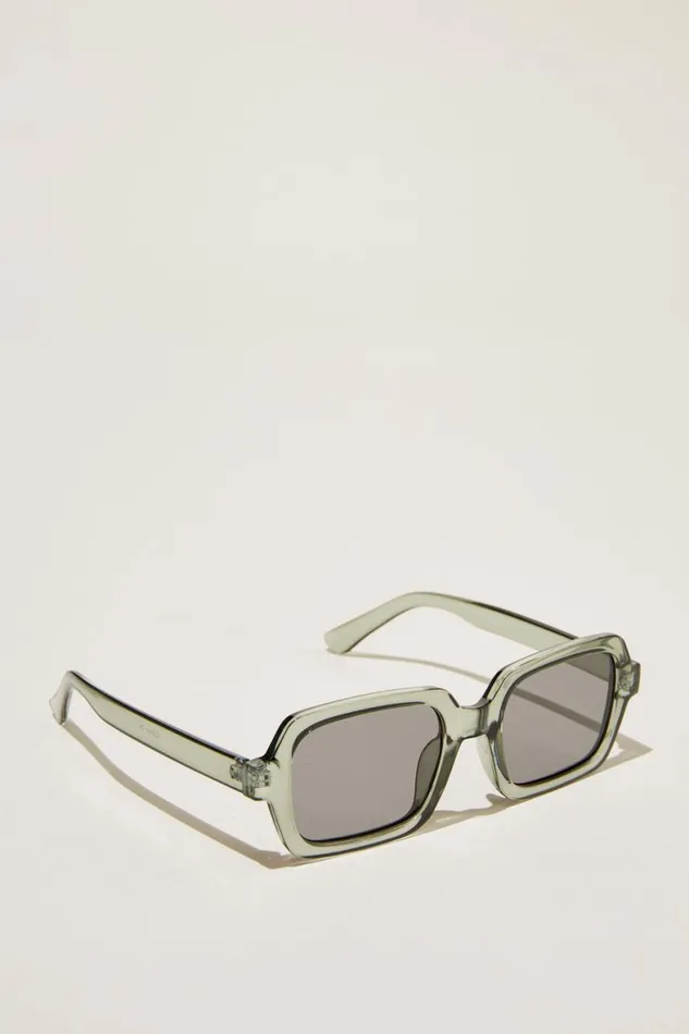 Men Sunglasses Cotton On The Cruiser Sunglasses Sage Crystalgrey