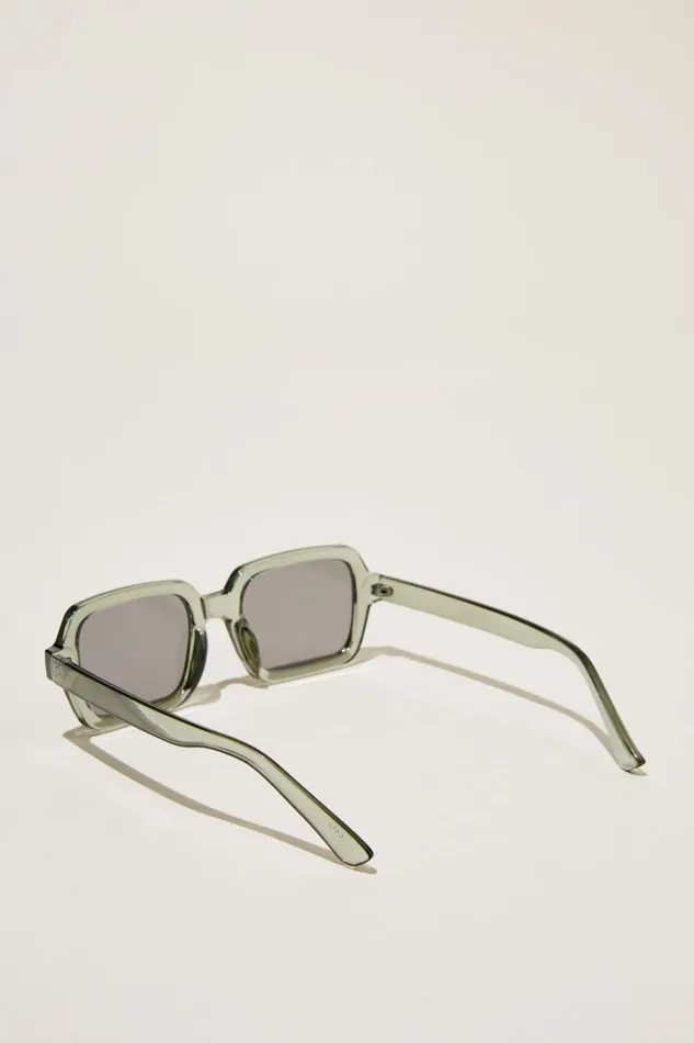 Men Sunglasses Cotton On The Cruiser Sunglasses Sage Crystalgrey