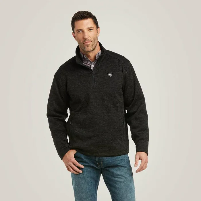 Men Sweatshirts and Hoodies Ariat Caldwell 14 Zip Sweater Charcoal