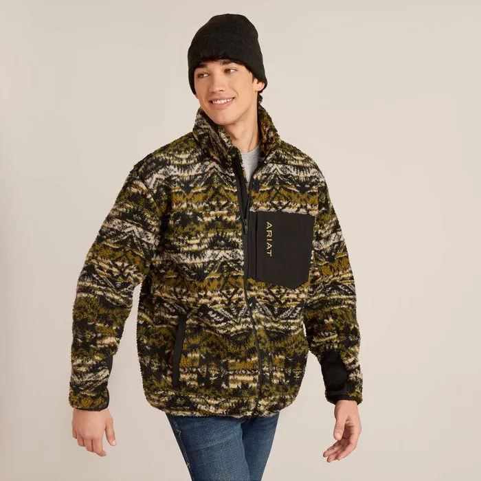 Men Sweatshirts and Hoodies Ariat Mammoth Sweater Olive Leaf