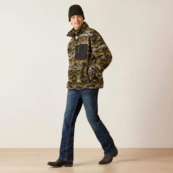 Men Sweatshirts and Hoodies Ariat Mammoth Sweater Olive Leaf