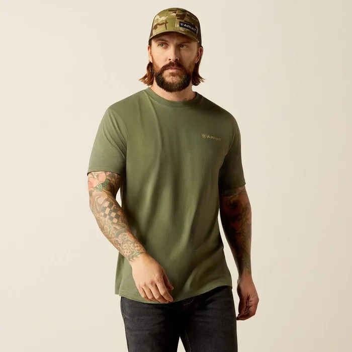 Men TShirts and Polos Ariat Ariat Duck TShirt Surplus Green Men TShirts and Polos Ariat Ariat Duck TShirt Surplus Green