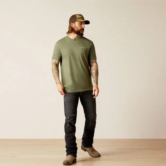 Men TShirts and Polos Ariat Ariat Duck TShirt Surplus Green Men TShirts and Polos Ariat Ariat Duck TShirt Surplus Green