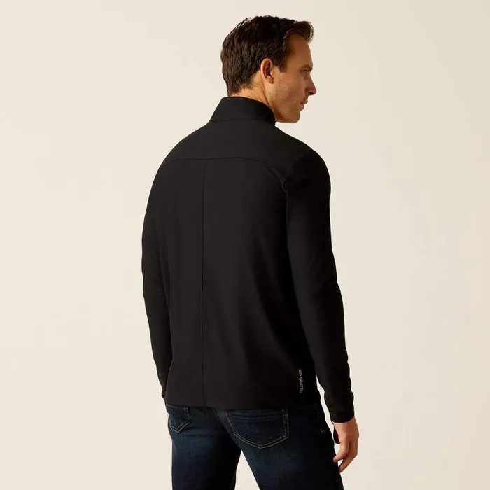 Men TShirts and Polos Ariat Lowell 30 14 Zip Baselayer Black