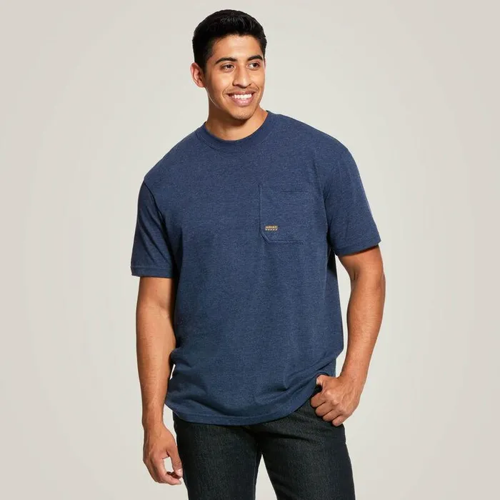 Men TShirts and Polos Ariat Rebar Cotton Strong American Grit Graphic TShirt Navy Heather Men TShirts and Polos Ariat Rebar Cotton Strong American Grit Graphic TShirt Navy Heather