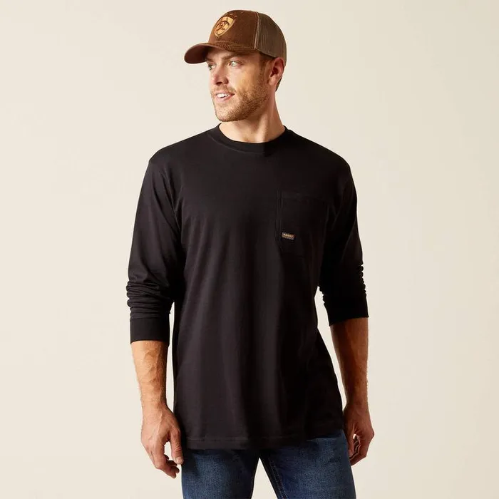 Men TShirts and Polos Ariat Rebar Cotton Strong Work Hard Live Free TShirt Black Men TShirts and Polos Ariat Rebar Cotton Strong Work Hard Live Free TShirt Black