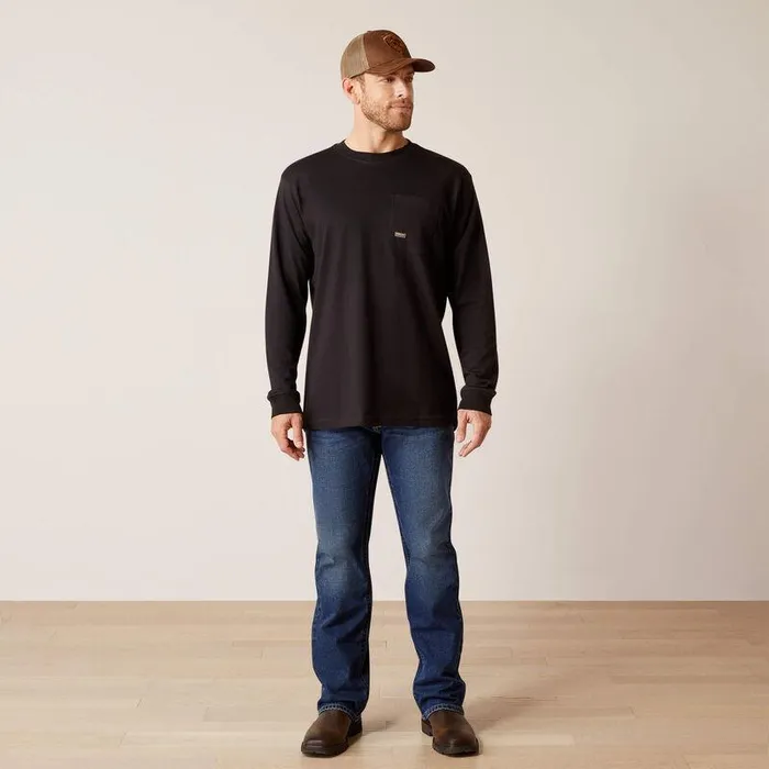 Men TShirts and Polos Ariat Rebar Cotton Strong Work Hard Live Free TShirt Black Men TShirts and Polos Ariat Rebar Cotton Strong Work Hard Live Free TShirt Black