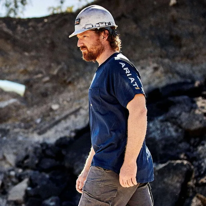 Men TShirts and Polos Ariat Rebar Heat Fighter TShirt Navy Men TShirts and Polos Ariat Rebar Heat Fighter TShirt Navy