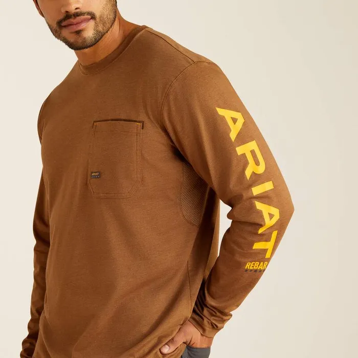 Men TShirts and Polos Ariat Rebar Workman Logo TShirt Rebar Khaki Heatherrebar Orange Men TShirts and Polos Ariat Rebar Workman Logo TShirt Rebar Khaki Heatherrebar Orange