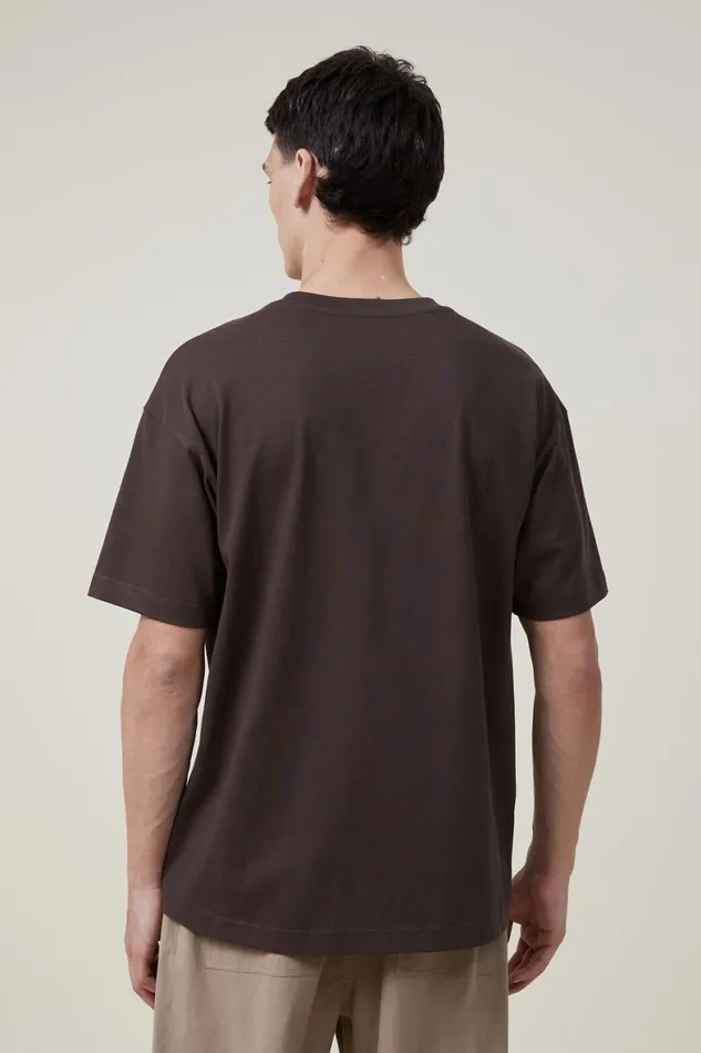 Men Tees and Tanks Cotton On Box Fit Pocket TShirt Ashen Browncivic Outerwear
