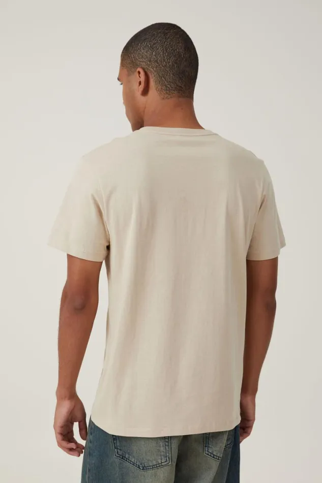 Men Tees and Tanks Cotton On Organic Henley TShirt Stone Clay
