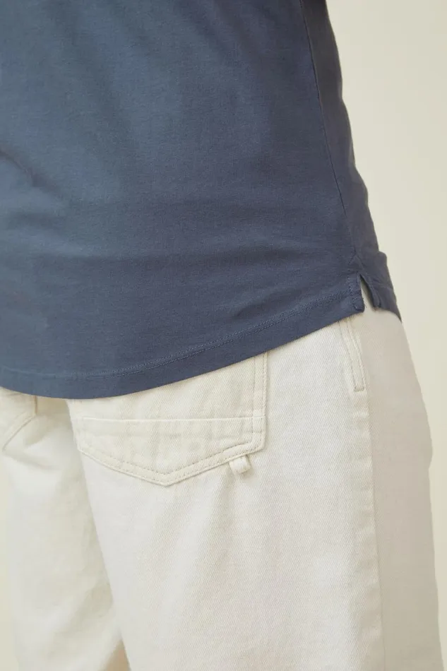 Men Tees and Tanks Cotton On Organic Longline TShirt Dusty Denim