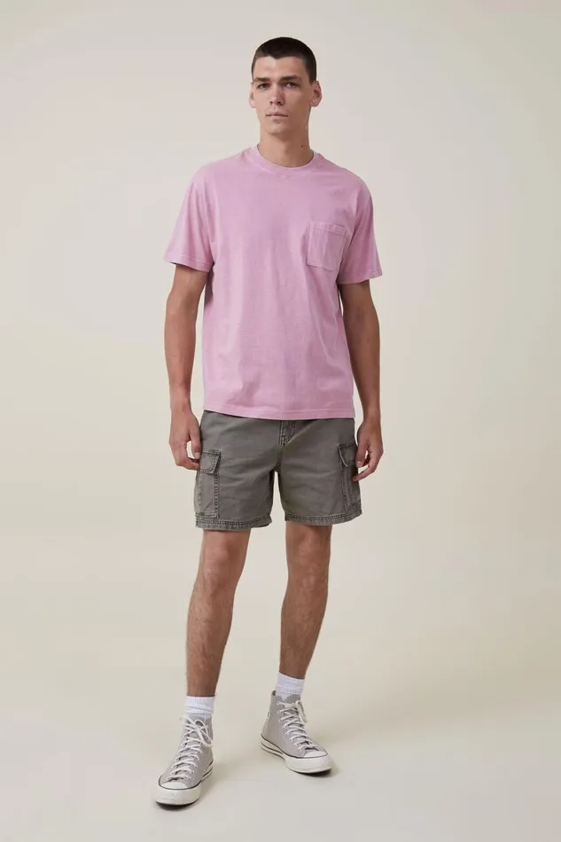 Men Tees and Tanks Cotton On Organic Loose Fit TShirt Chalk Pink