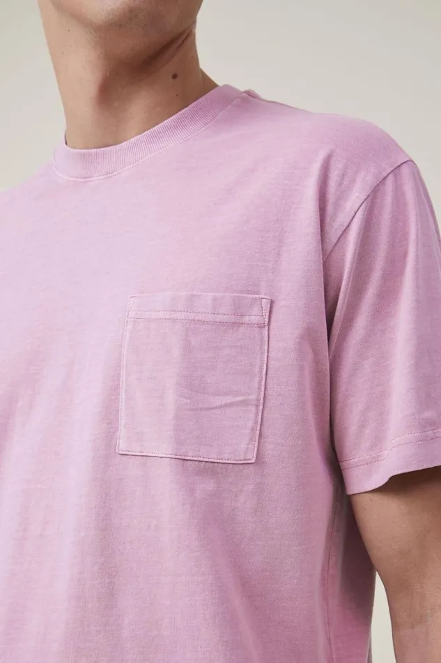 Men Tees and Tanks Cotton On Organic Loose Fit TShirt Chalk Pink
