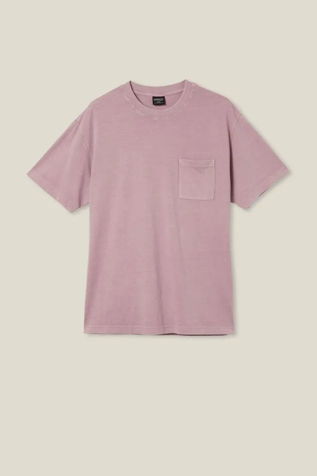 Men Tees and Tanks Cotton On Organic Loose Fit TShirt Chalk Pink
