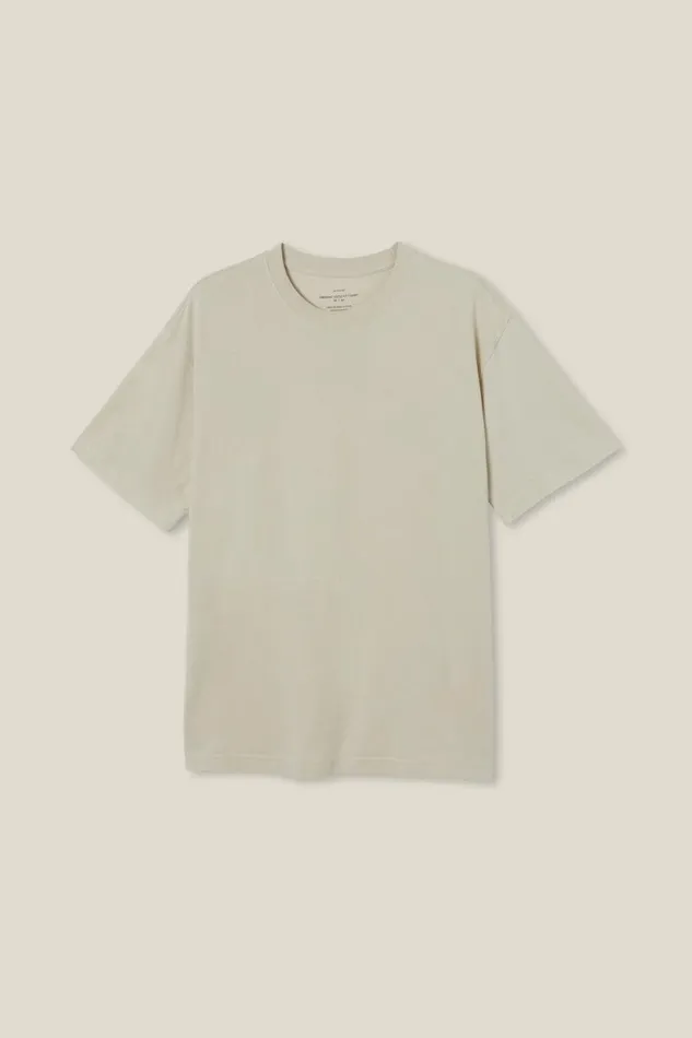 Men Tees and Tanks Cotton On Organic Loose Fit TShirt Ivory