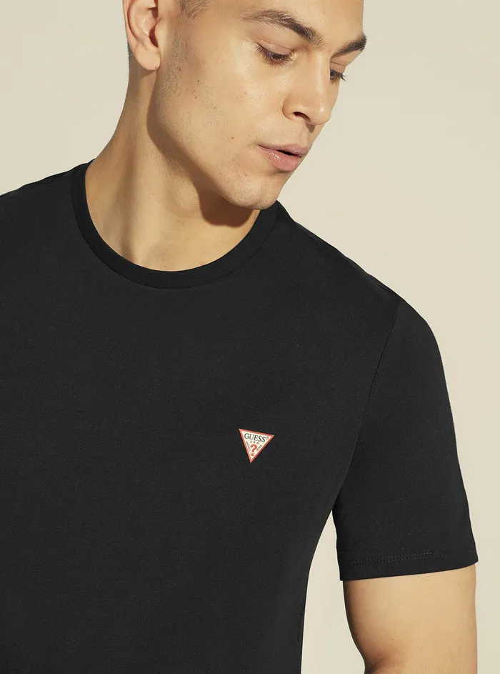 Men Tees and Tanks GUESS Black Core Logo Tshirt Men Tees and Tanks GUESS Black Core Logo Tshirt