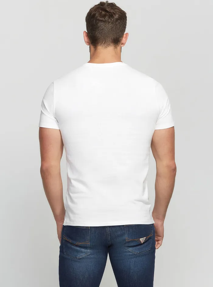 Men Tees and Tanks GUESS Eco White Original Logo Tshirt Men Tees and Tanks GUESS Eco White Original Logo Tshirt