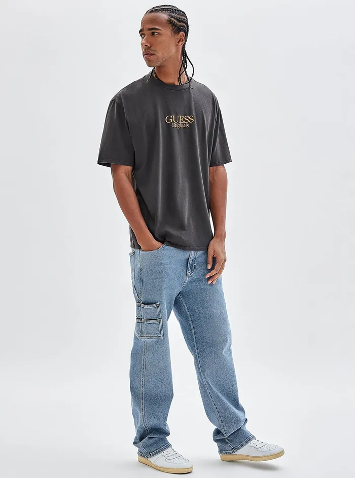 Men Tees and Tanks GUESS Guess Originals Black Brent Logo Tshirt