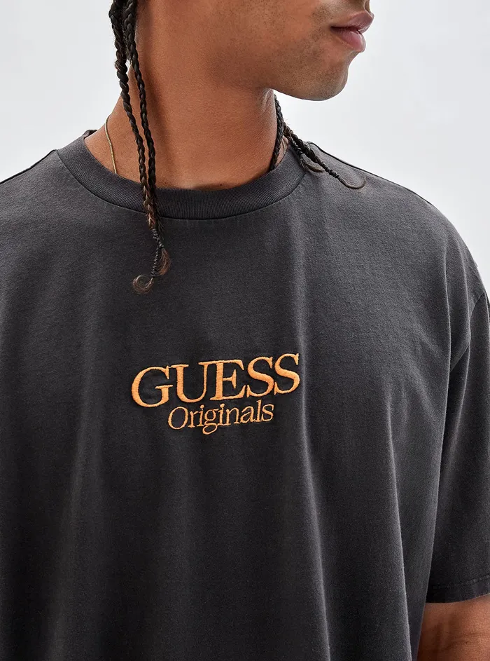 Men Tees and Tanks GUESS Guess Originals Black Brent Logo Tshirt