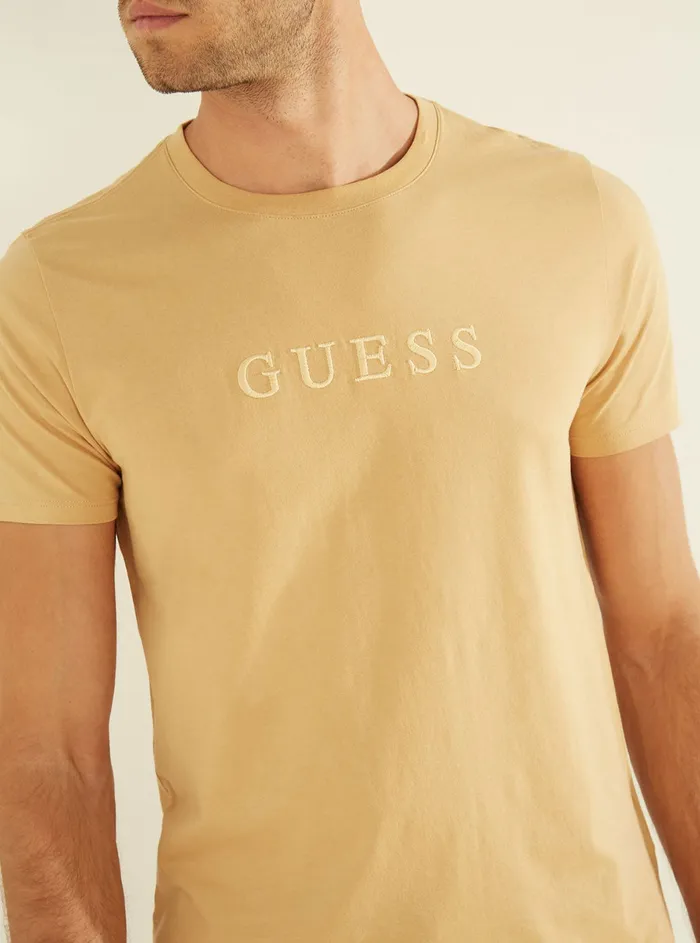 Men Tees and Tanks GUESS Pima Logo Desert Floor Crew Neck Tee Men Tees and Tanks GUESS Pima Logo Desert Floor Crew Neck Tee