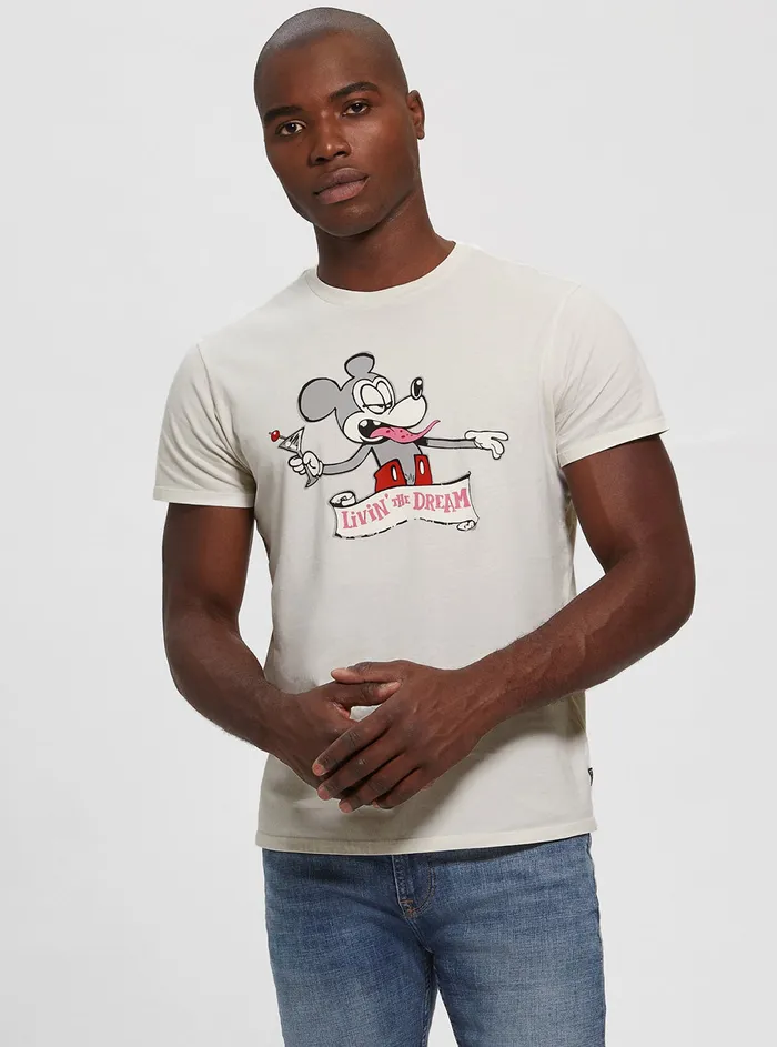 Men Tees and Tanks GUESS White Living The Dream Tshirt