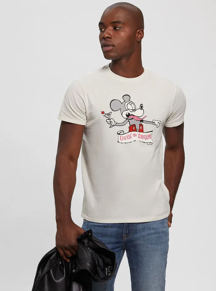 Men Tees and Tanks GUESS White Living The Dream Tshirt Men Tees and Tanks GUESS White Living The Dream Tshirt