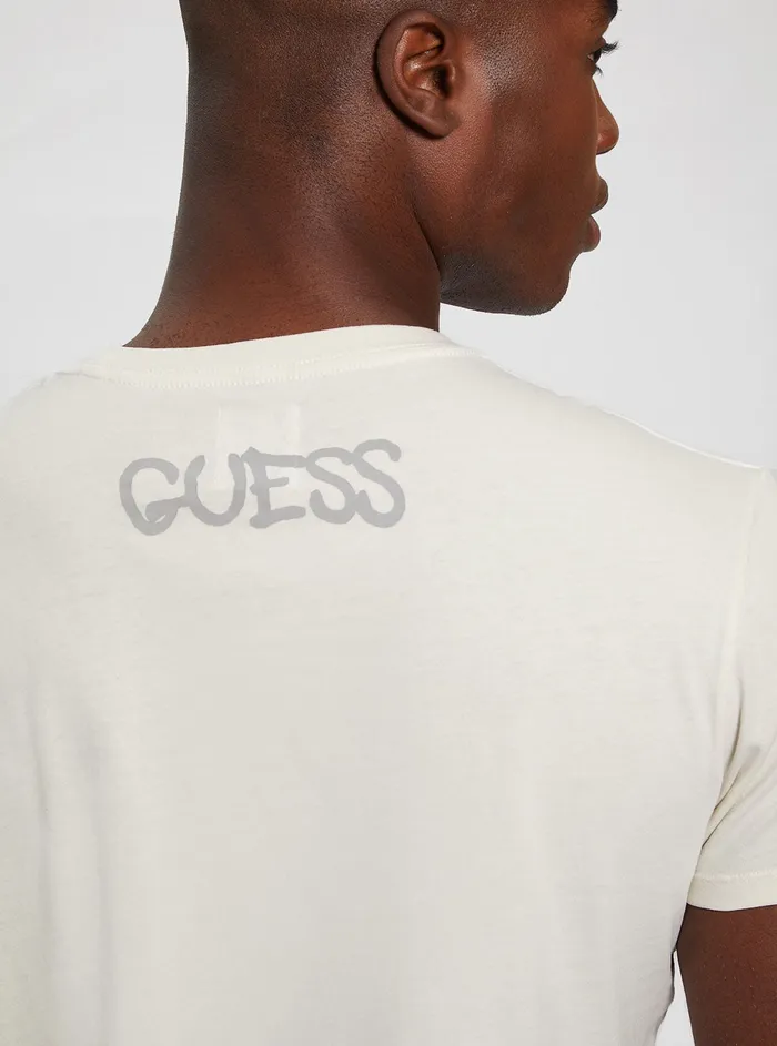 Men Tees and Tanks GUESS White Living The Dream Tshirt Men Tees and Tanks GUESS White Living The Dream Tshirt