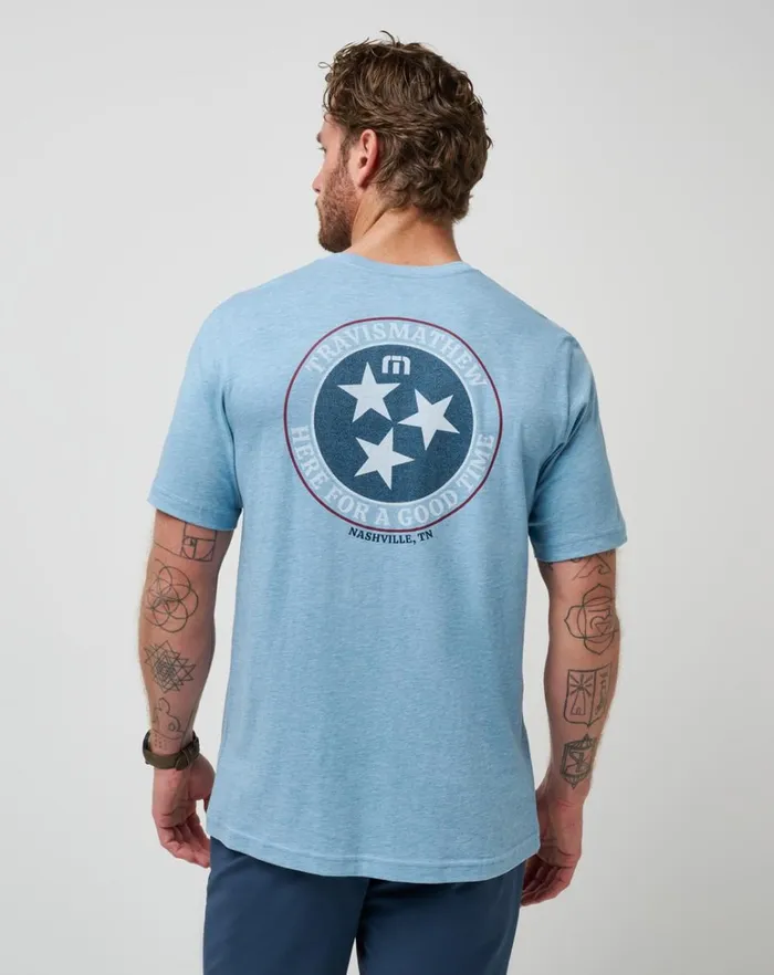 Men Tees TravisMathew BBQ MASTER 20 TEE Heather Allure