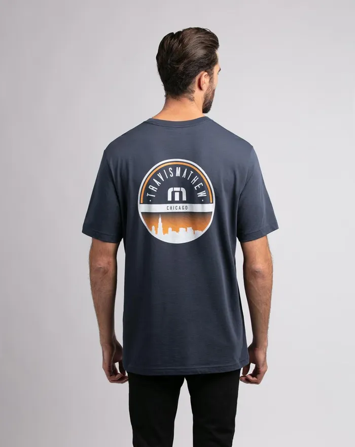 Men Tees TravisMathew DA BEERS TEE Mood Indigo