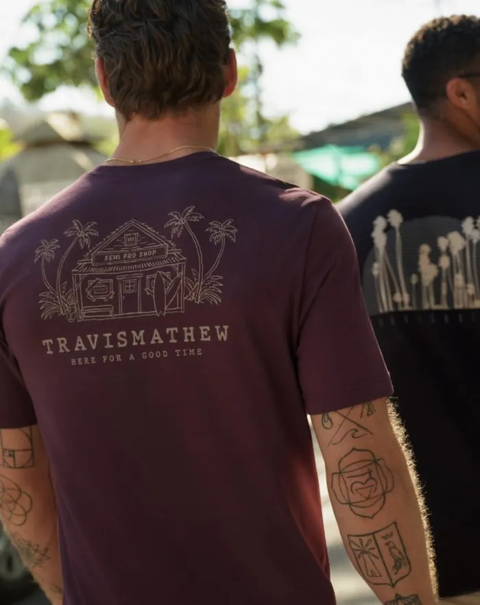 Men Tees TravisMathew ISLAND GEM TEE Plum