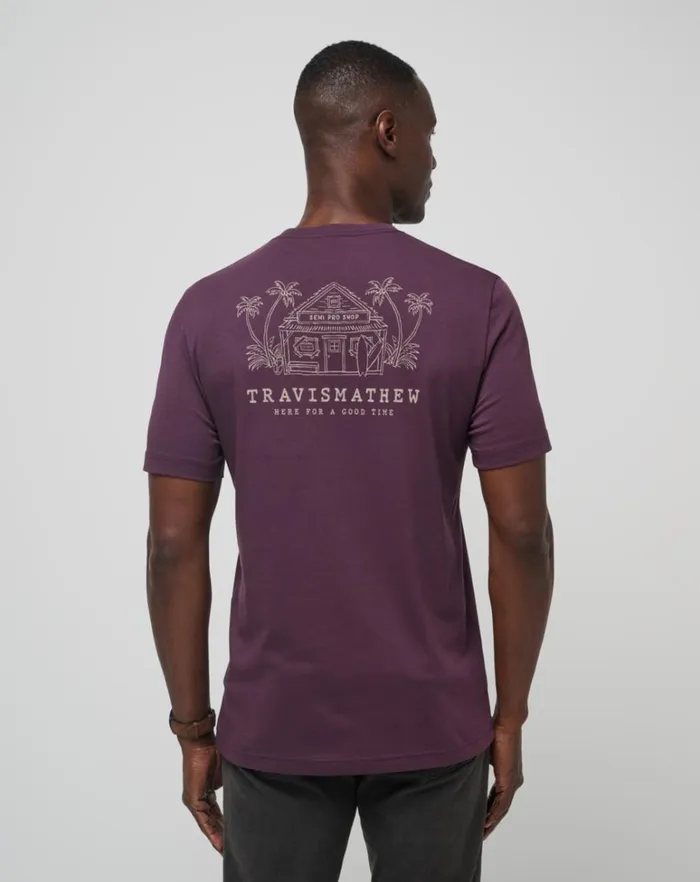 Men Tees TravisMathew ISLAND GEM TEE Plum Men Tees TravisMathew ISLAND GEM TEE Plum