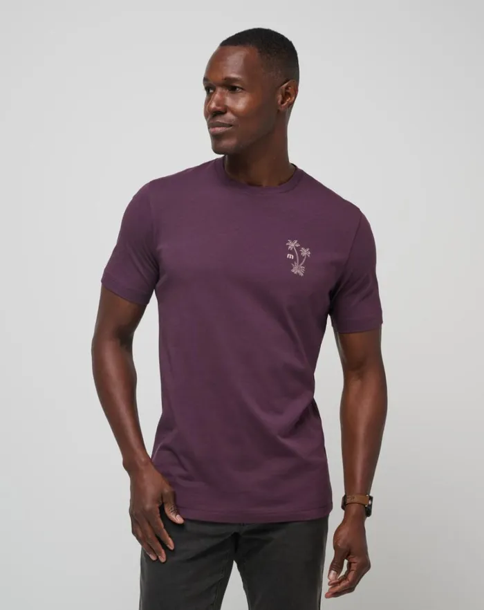 Men Tees TravisMathew ISLAND GEM TEE Plum Men Tees TravisMathew ISLAND GEM TEE Plum