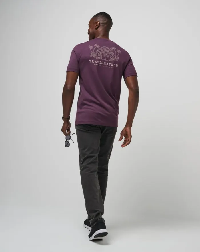 Men Tees TravisMathew ISLAND GEM TEE Plum Men Tees TravisMathew ISLAND GEM TEE Plum