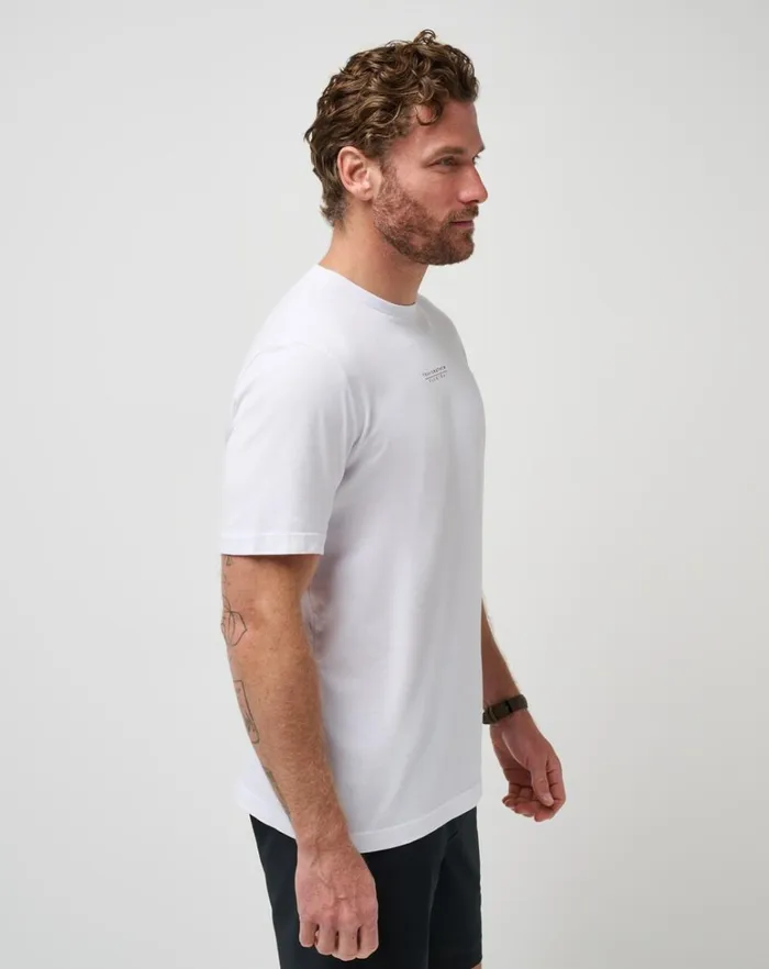 Men Tees TravisMathew SHORELINE STRIPES TEE White