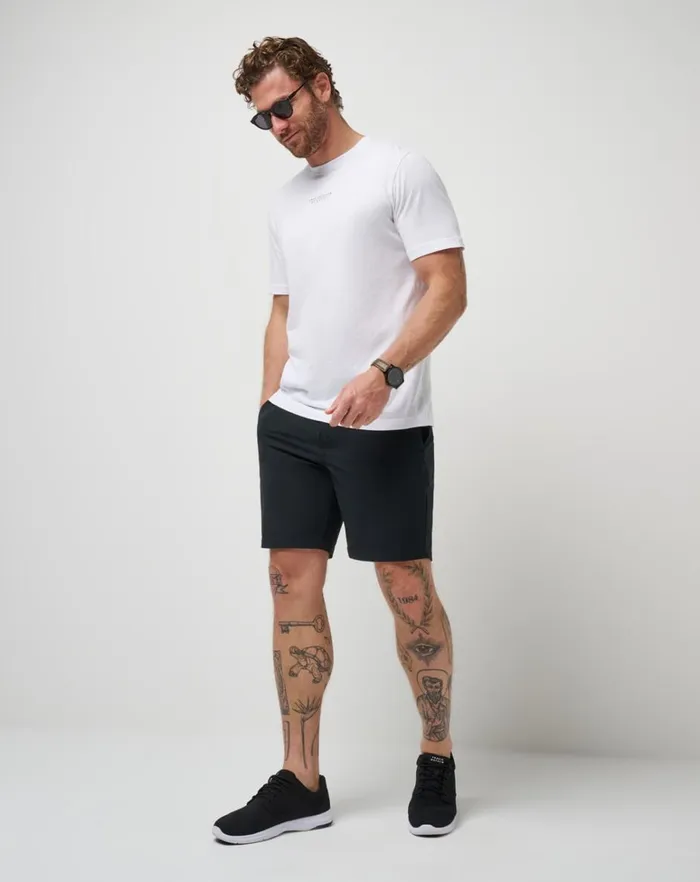 Men Tees TravisMathew SHORELINE STRIPES TEE White