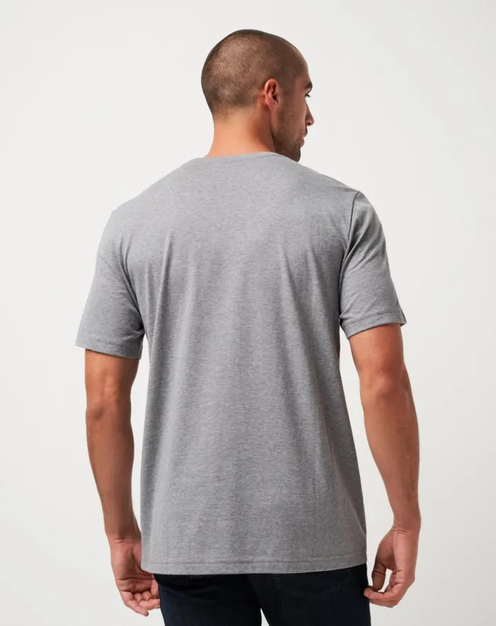 Men Tees TravisMathew TEXAS RANGERS SUNSET SLAM TEE Heather Grey