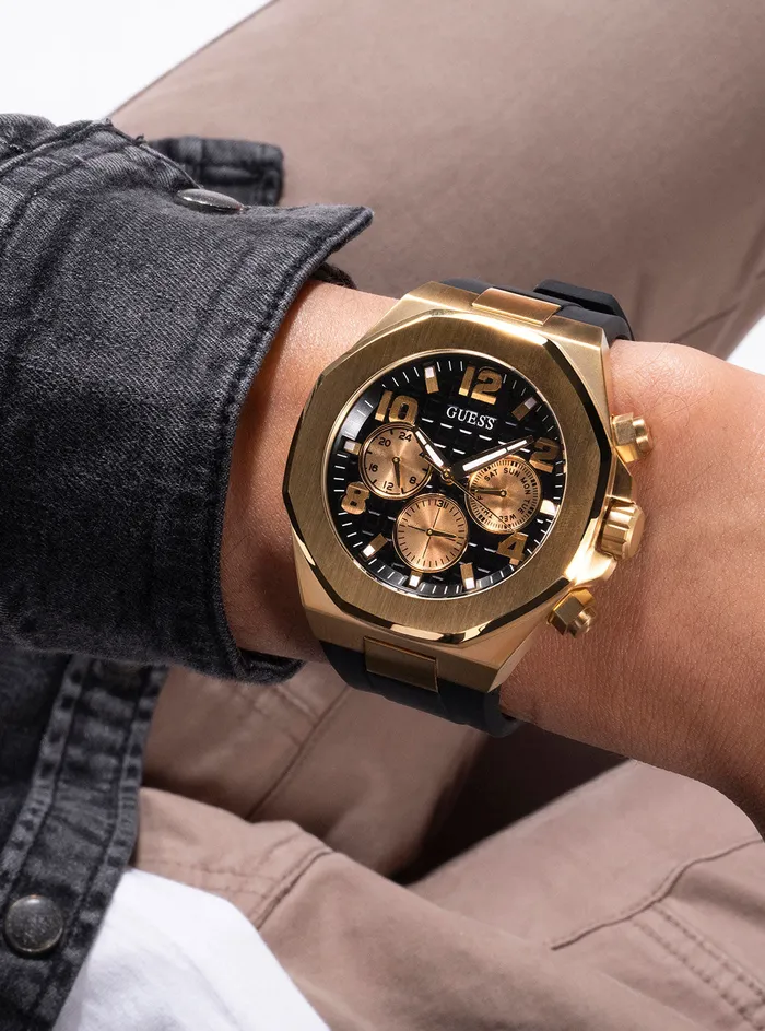 Men Watches GUESS Gold Empire Silicone Watch Men Watches GUESS Gold Empire Silicone Watch