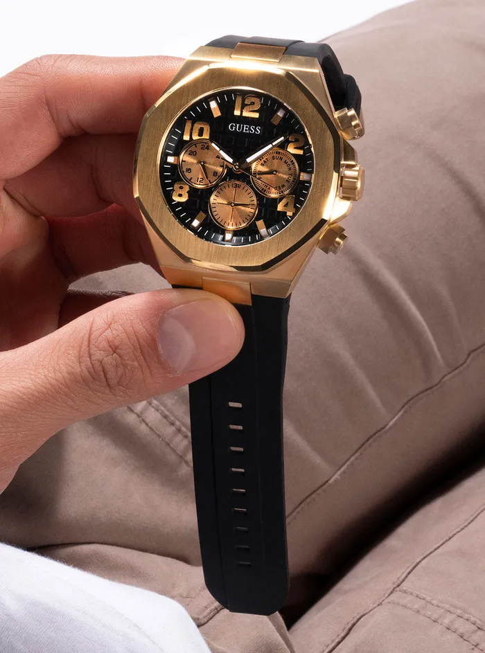 Men Watches GUESS Gold Empire Silicone Watch Men Watches GUESS Gold Empire Silicone Watch